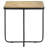 Travertine And Black Accent Table.