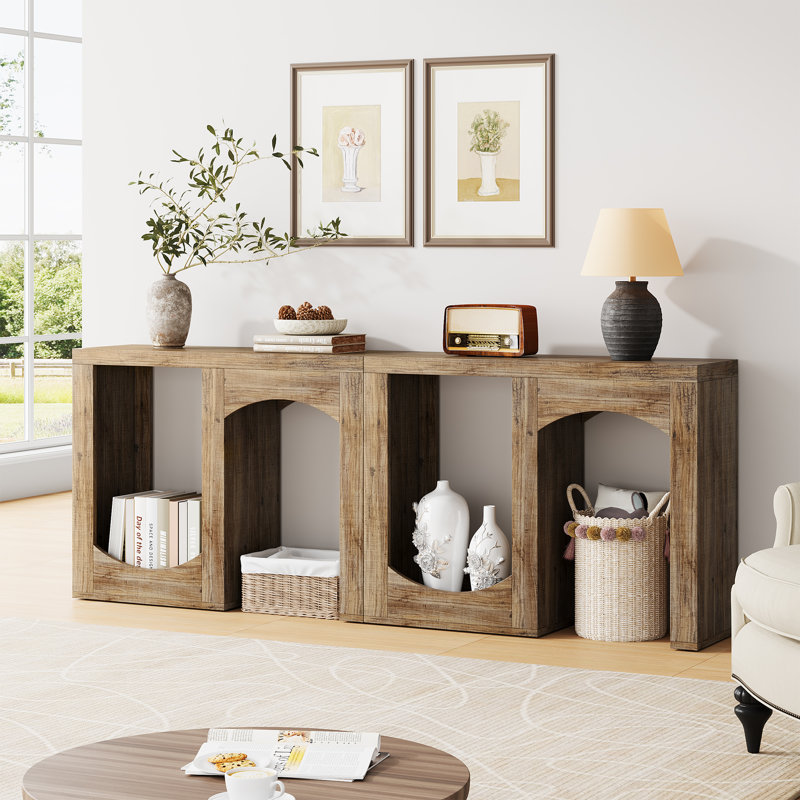 70.9" Rustic Entryway Console Table, Long Hallway Table