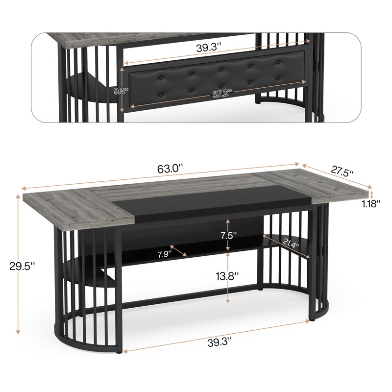 Bureau d'ordinateur 63 pouces