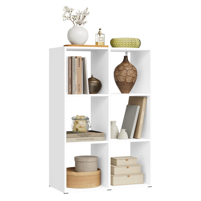 60cm W Cube Bookcase, (3 Shelves) 89.5cmH x 60cmW x 29cmD, White