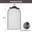 Miroir de salle de bain brun antique antique arqué 19 po x 30 po Enville -1004701445-1004701447