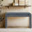 Rustic Entryway Console Table With Fluted Drawer Front – Sturdy Wood Sofa Table With Curved Corners & Chunky Legs-1102257483