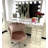 Alana Vanity Chair with 360 Degrees Swivel, Desk Seat with Adjustable Height and Wheelbase-1982156748
