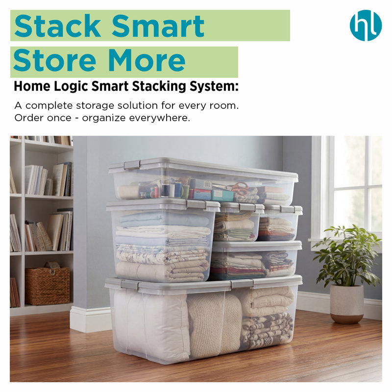 29 Qt Latched Storage Container 6-Pack