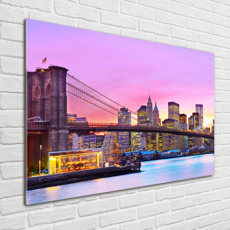 Manhattan New York - No Frame Print on Glass