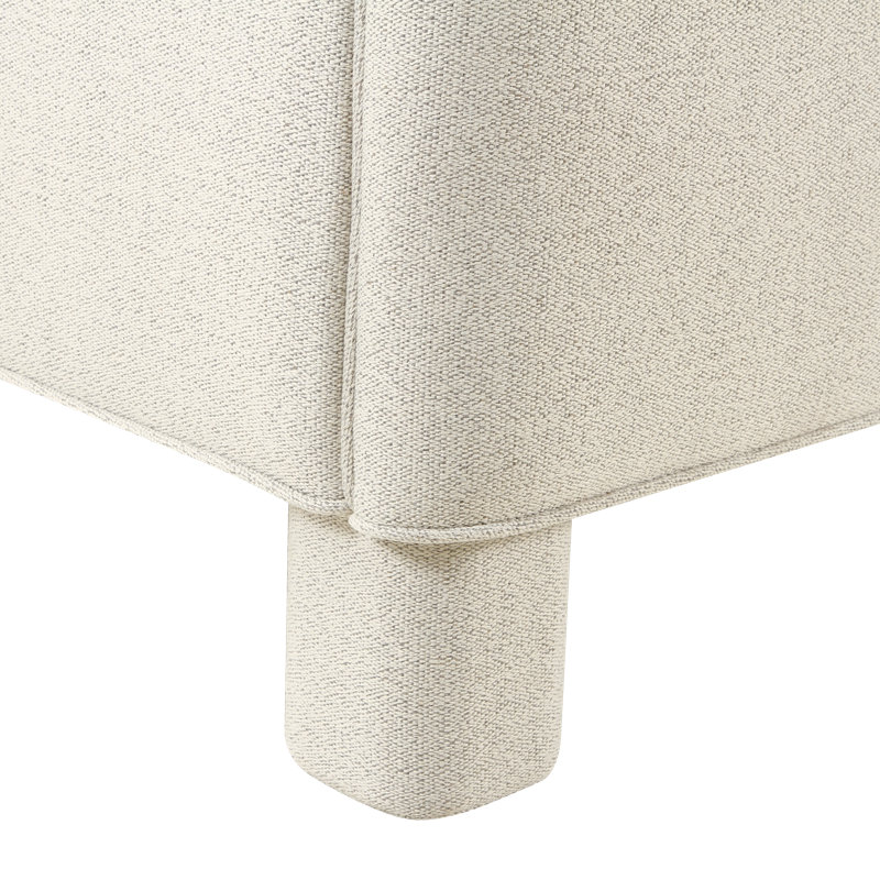 Lit plateforme tapissier Ichigo, Grand, Gris clair