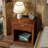 Manish Farmhouse Burl Finish Nightstand With Charging Station And Open Shelf-141057220
