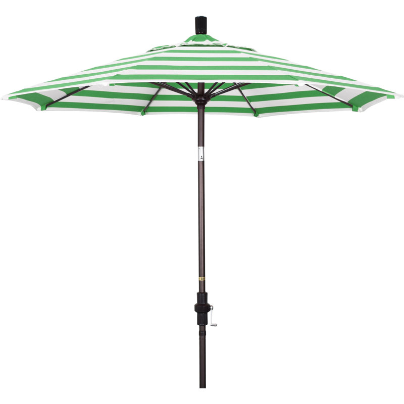 Parasol de marché 7,5 pi Sunbrella, Cabana classique à rayures noires Sunbrella®