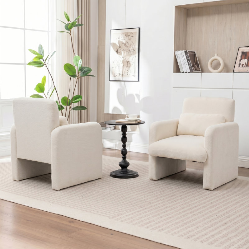 Fauteuil simple de style moderne, Blanc