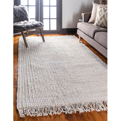 Tapis crème tressé à la main Jolie