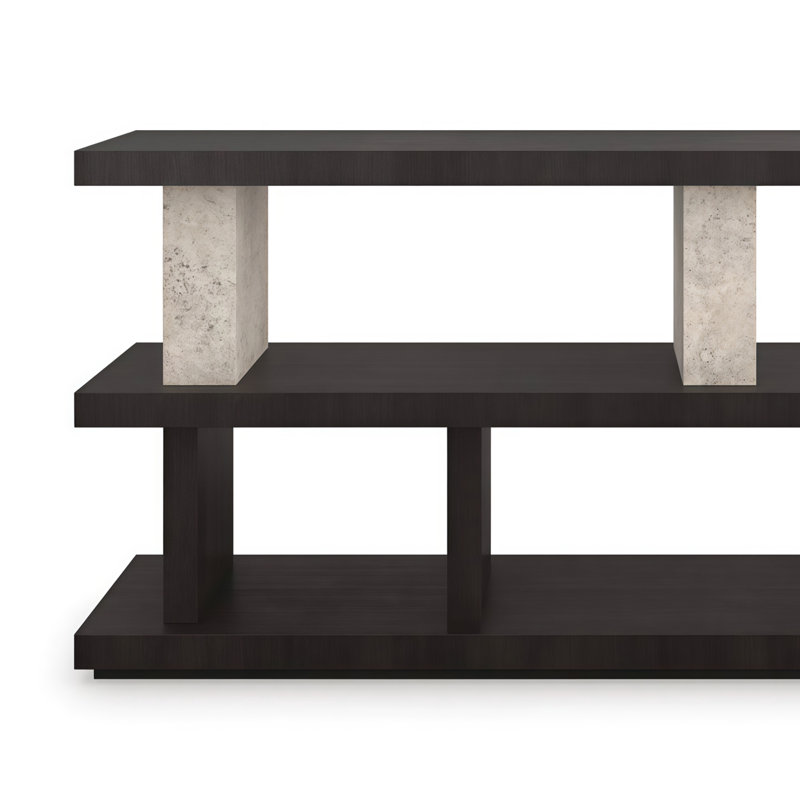 Console de style Wabi-Sabi, 31.5" H x 47.2" W x 13.8" D