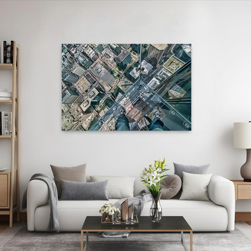 Leap Of Faith Abstract Contemporary Architecture City Wall Art by Jeff Lewis - Wrapped Canvas Print, 101.6 cm H x 152.4 cm W