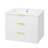 24Inch Wall Mounted Floating Cabinet W/Double Drawer, Floating Rectangular Vanity Small Bathroom Sink With Single Faucet Hole And Overflow, Modern Bathroom Cabinet With Ceramic Basin Sink-2093671128