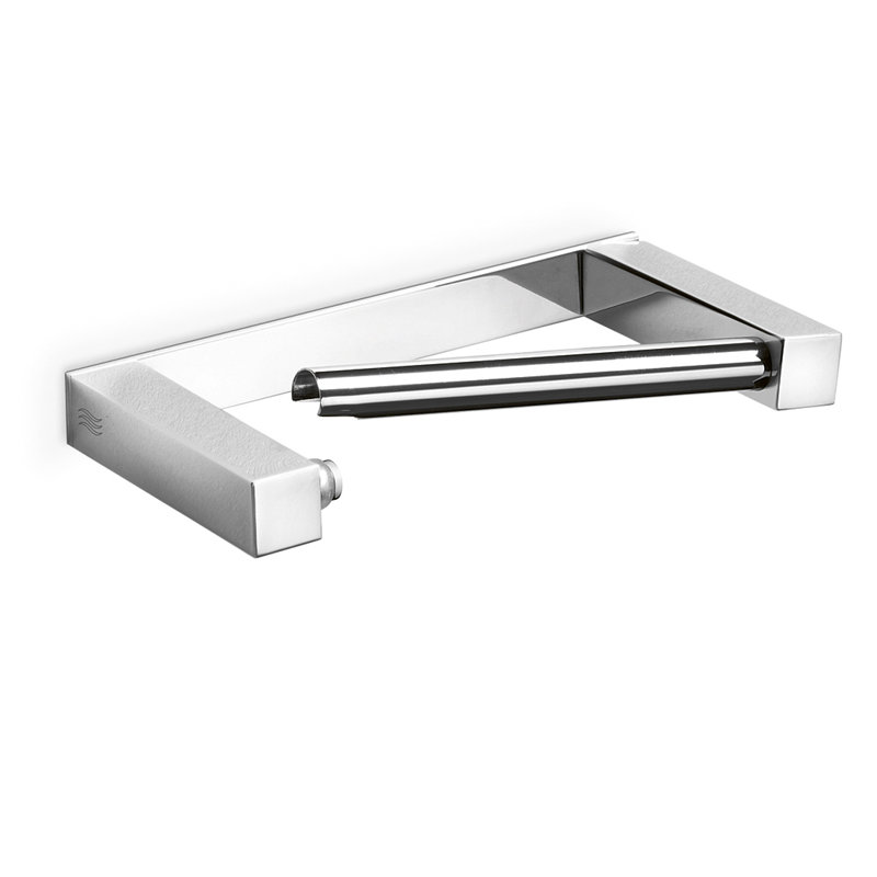 Porte-papier hygiénique à fixation murale Divo, Chrome poli