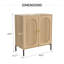 Buffet autoportant 34 po avec tablette réglable et armoire de rangement en bois H 34 po