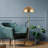 Glamorous Floor Lamp with Metal Body, Gold Finish, 15.7 x 15.7 x 60.6 inches | E27 Socket, Max 40W | Base Plate: 12.2 x 12.2 x 0.8 inches | 6.6 ft Cable | Elegant Lighting for Living Room, Bedroom, or Office | Stylish and Functional Design-654431894