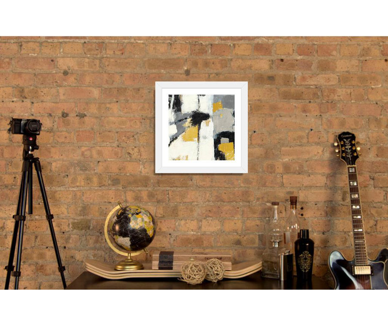 « Yellow Catalina I » par Mike Schick, reproduction, H 24 po x l 24 po x P 1 po, Papier encadré blanc