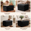 Pouf de rangement rembourré en velours côtelé, module individuel pour canapé d'angle-614514281