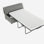 Lit simple escamotable avec repose-pieds pliant avec matelas, lit d'invité convertible, gris foncé
