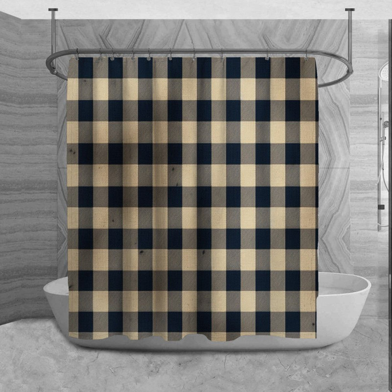 Rideau de douche Nateria Gingham, H 93 po x l 70 po