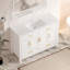 Ensemble de meuble-lavabo blanc 48 po avec lavabo en résine-241683520-241683523