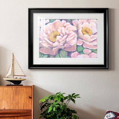 Pivoines en fleurs II, reproduction encadrée de qualité supérieure - prête à être accrochée