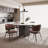 Modern Upholstered Faux Leather Dining Chairs with Metal Legs (Set of 4)-2010121206-2010635157