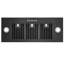 Hotte encastrable convertible 36 pouces 800 CFM à 4 vitesses en acier inoxydable noir avec bouton poussoir et lumières DEL-123322386-123322388