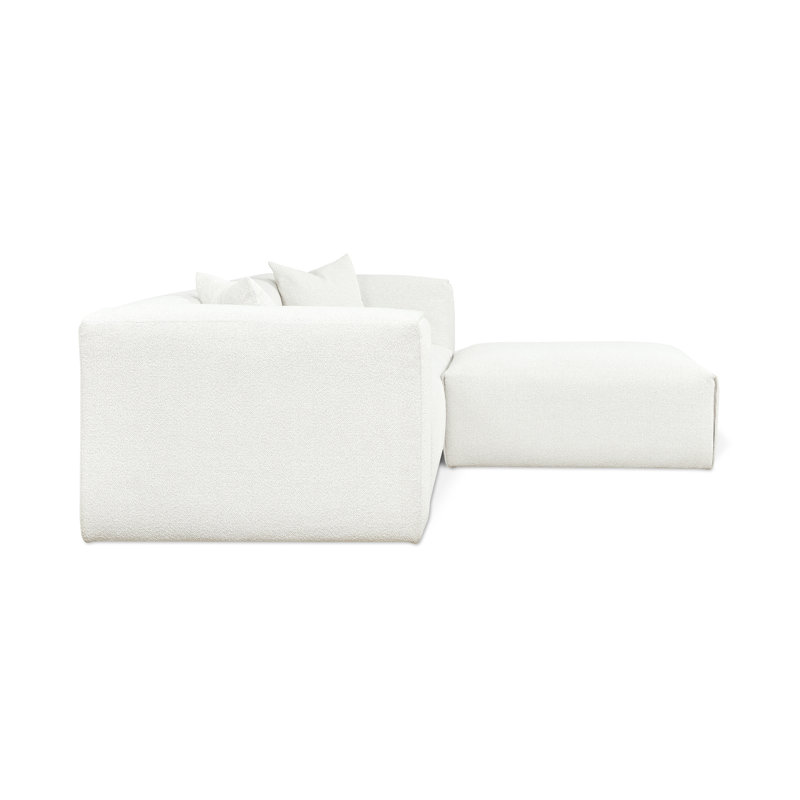 Nest Modular 3-PC Sectional, Bone Boucle
