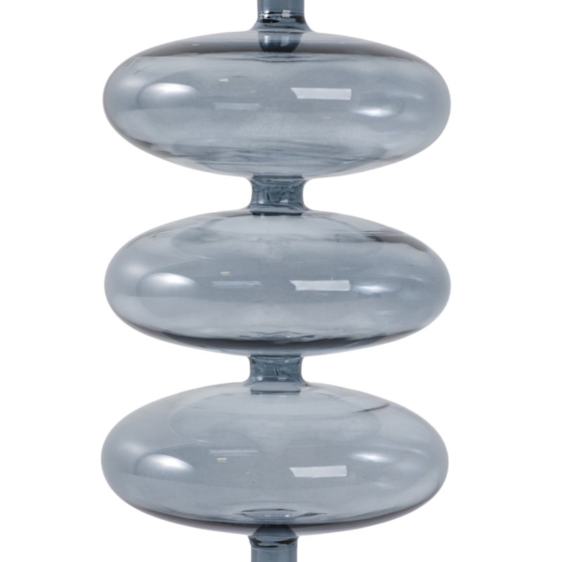 Sagebrook Home 11X4" Retro Bubble Taper Holder, Blue, 13"H x 4"W x 4"D