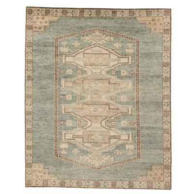 Jaipur Living Elain AZA02 Handknotted Oriental Blue Area Rug (9'x12')