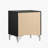 2 Drawers Modern Nightstand Bedside Table, Black