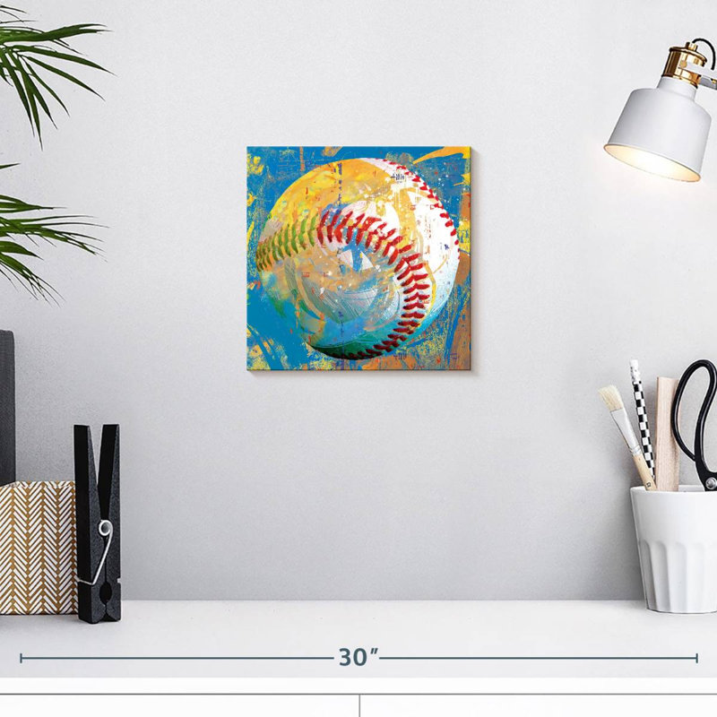 Peinture de baseball Sireci, H 10 po x l 10 po