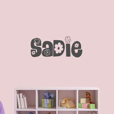 Floral Name Wall Decal
