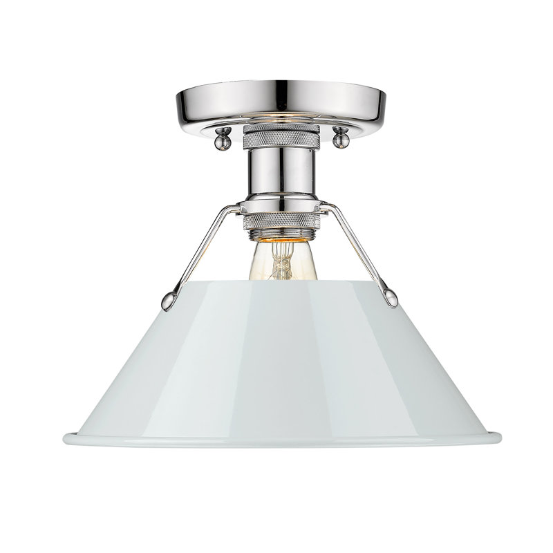 Weatherford Flush Mount, Chrome, Dusky Blue