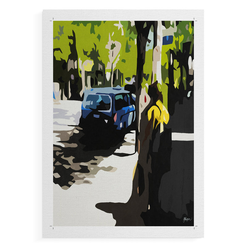 Une volvo en ballard - impression sur toile seulement - non encadrée, H 18 po x l 12 po