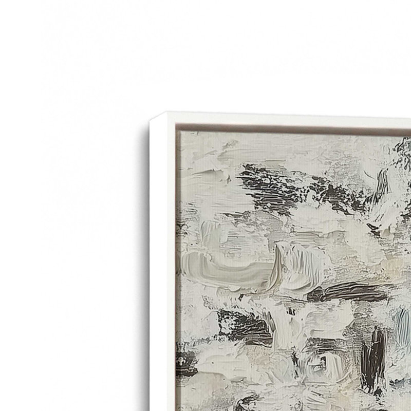 Whispered Layers II, Blanc opaque, Impression encadrée sans passe-partout, H 12,75 po x l 12,75 po