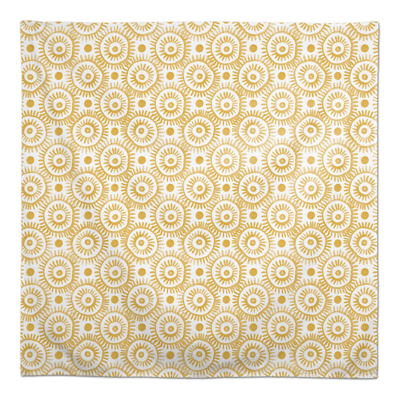 Geometric Square Tablecloth, Yellow