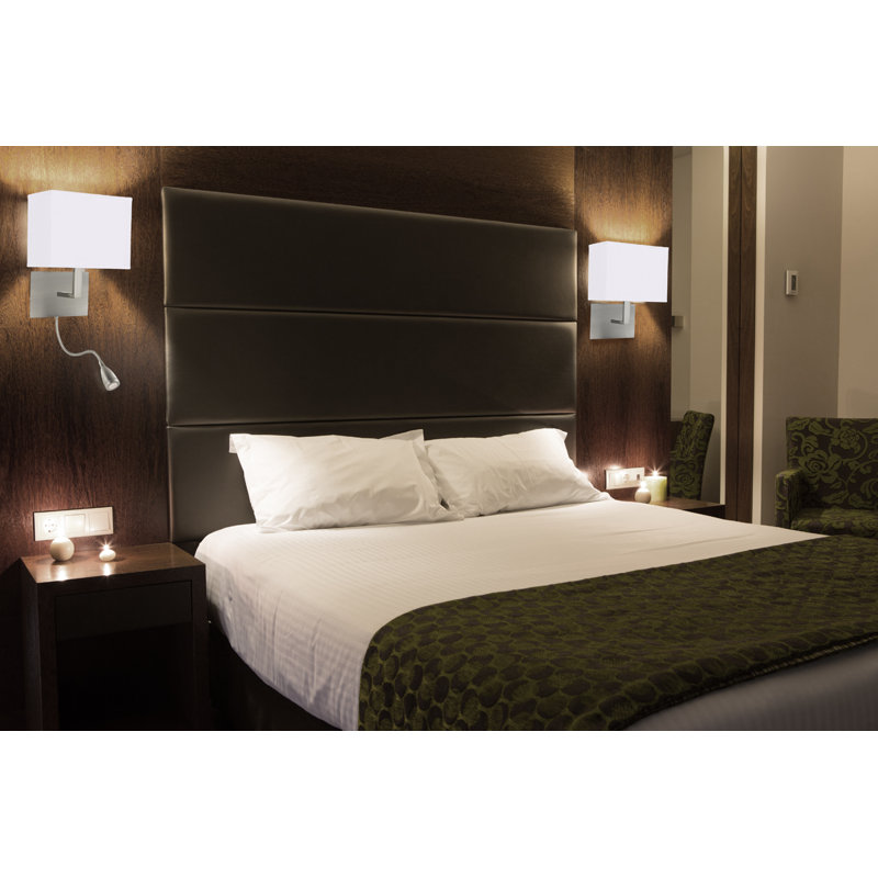Valleystone Mild Steel LED Armed Sconce, Satin Silver
