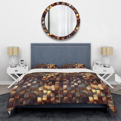 Ensemble de housse de couette Brown Metallic Gradient I - Glam