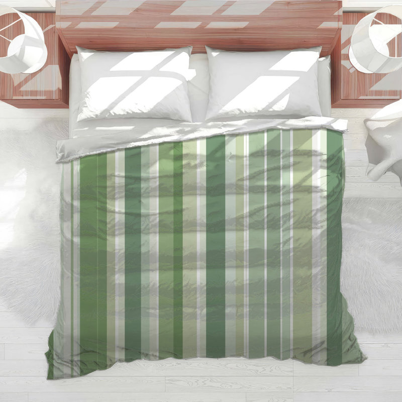 Stripes Bedding Pattern Comforter Mid Century Modern, King