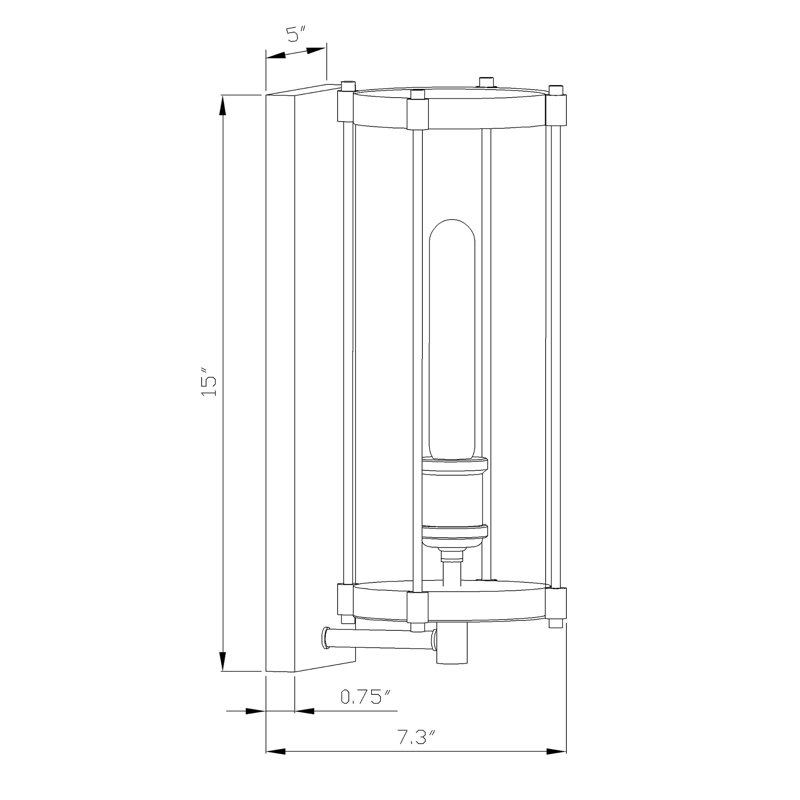 Steel Wall Light, Black