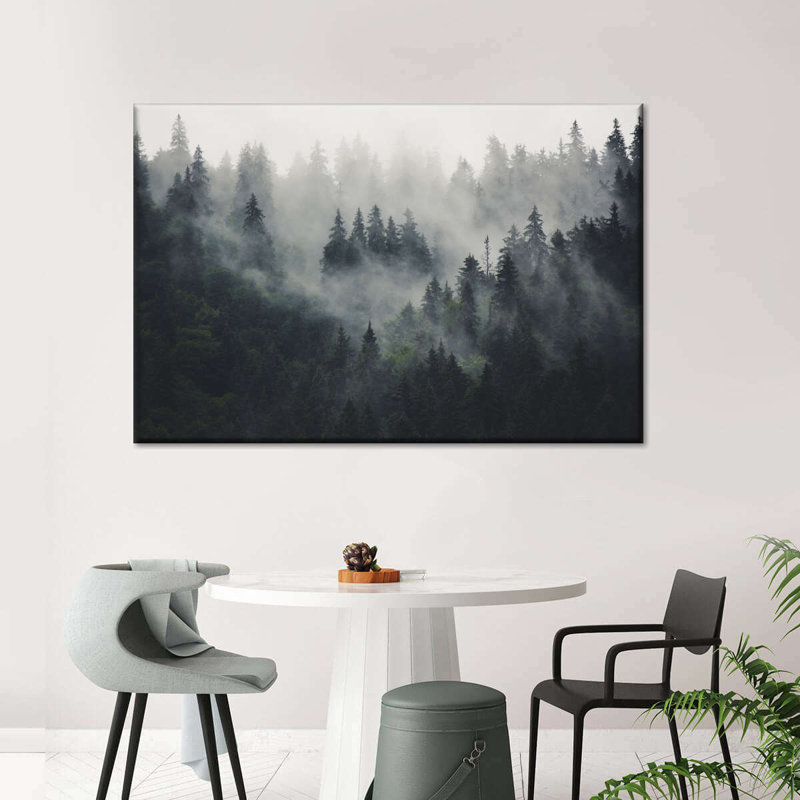 «Misty Forest Mountain», reproduction sur toile tendue, H 32 po x l 48 po x P 1,25 po