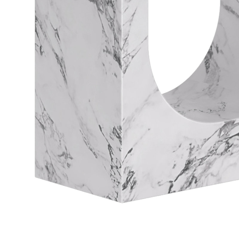 Contemporary ECC Concrete Rectangular Dining Table - Bulgari White