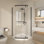 Cabine de douche réversible à demi-cadre l 36 po x P 36 po x H 72 po
