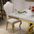 Dining Chair Mooden Mid Century Style with Golden Stainless Steel legs-1753911527