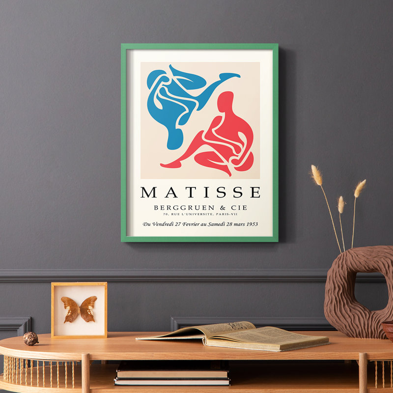 Matisse CEC XXXVI, reproduction encadrée - bois massif, Vert, H 10 po x l 8 po