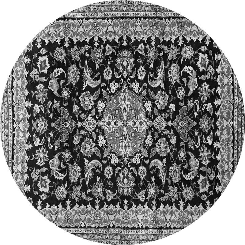 Tapis gris / noir Azara, Rond 6 pi