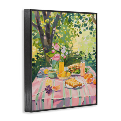 Petit-déjeuner pique-nique dans un jardin, estampe numérique, design par The Prints Vibe