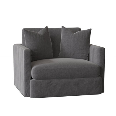 Hartig 47" Wide Down Cushion Slipcovered Armchair